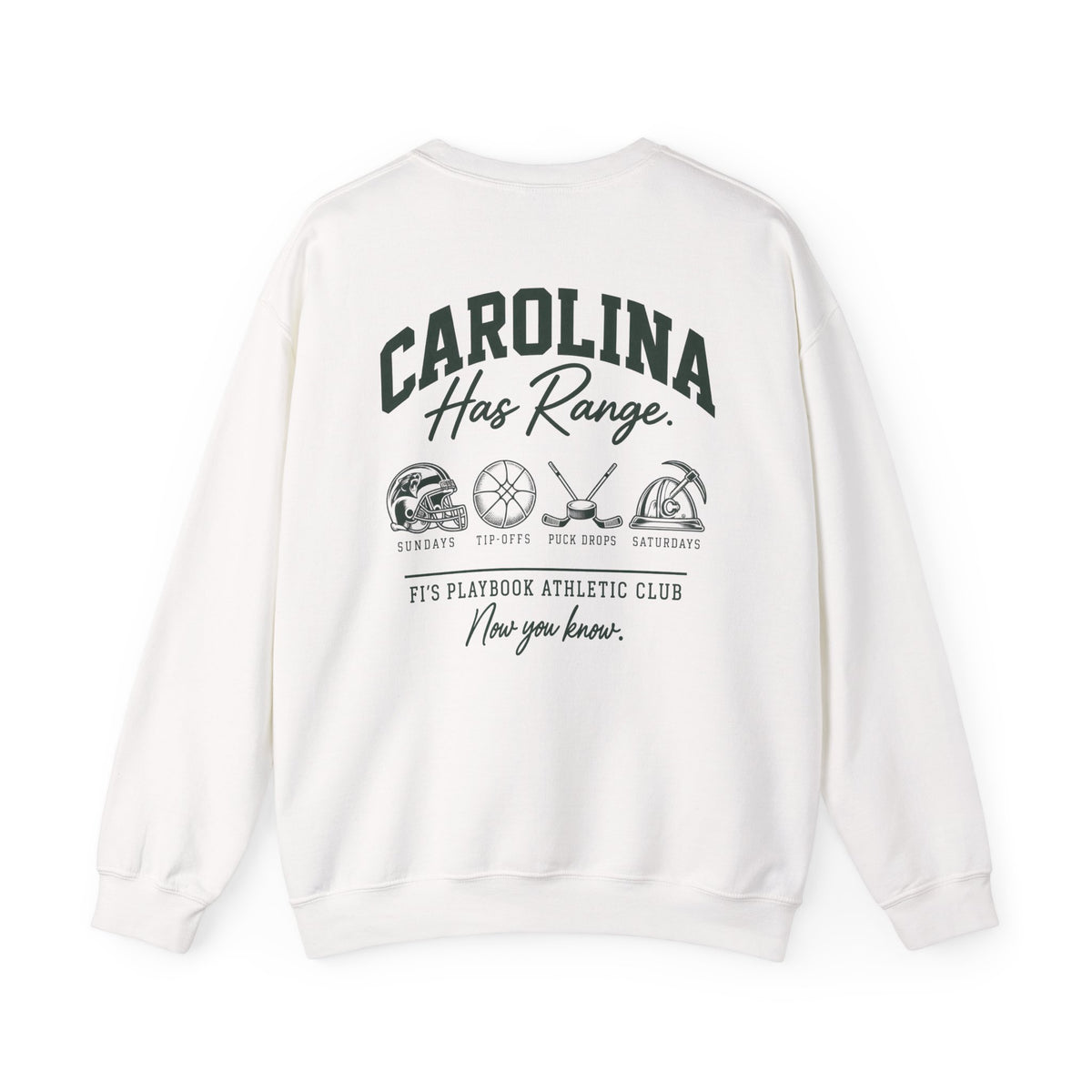 Carolina Has Range Crewneck Sweatshirt — Vintage Athletic Graphic