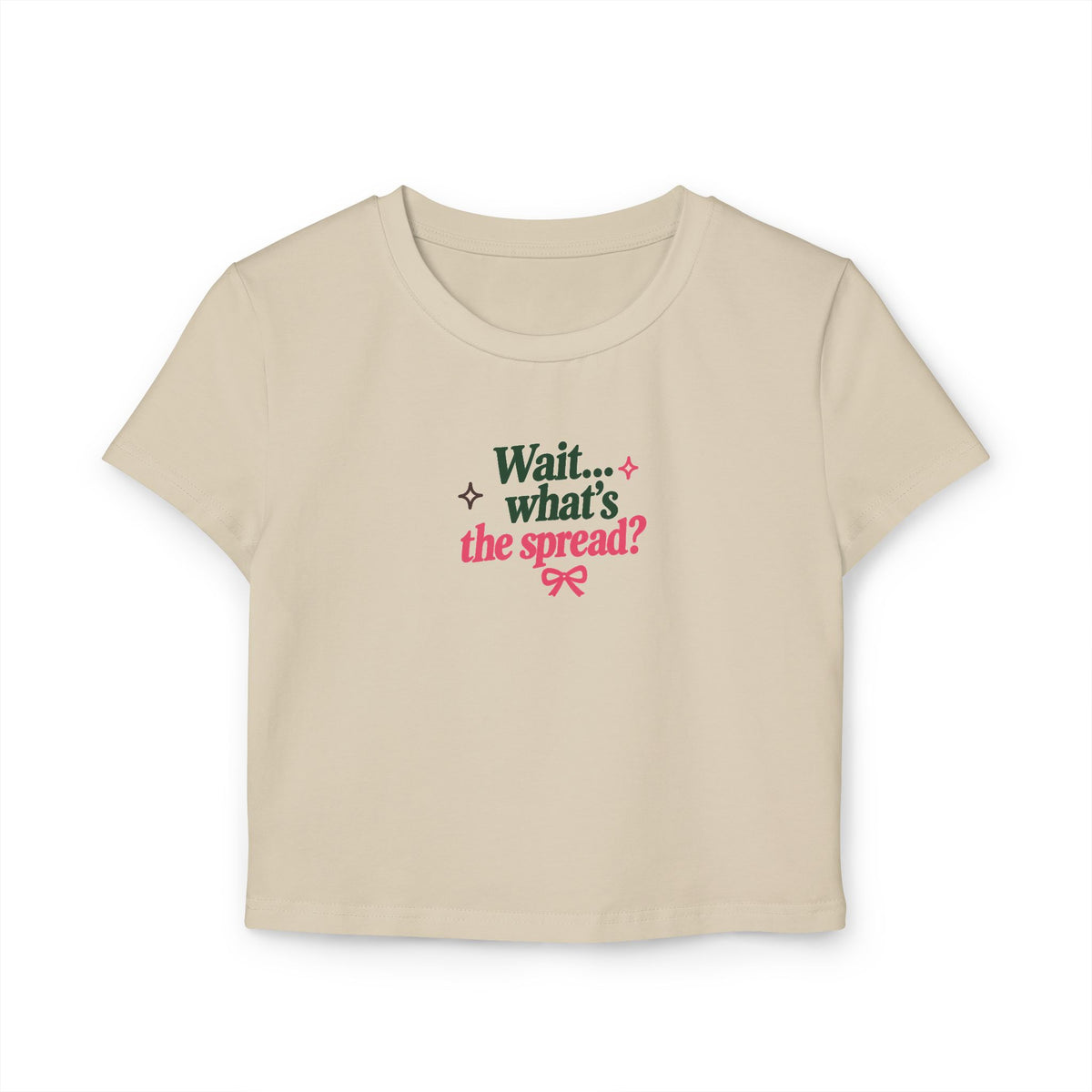 Women's Baby Tee — "Wait... what's the spread?" Fi's Playbook Football Tee