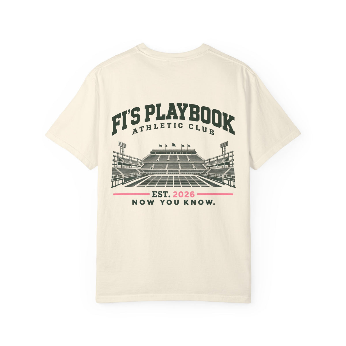 Fi's Playbook Athletic Club T‑Shirt — Stadium Graphic "Now You Know"
