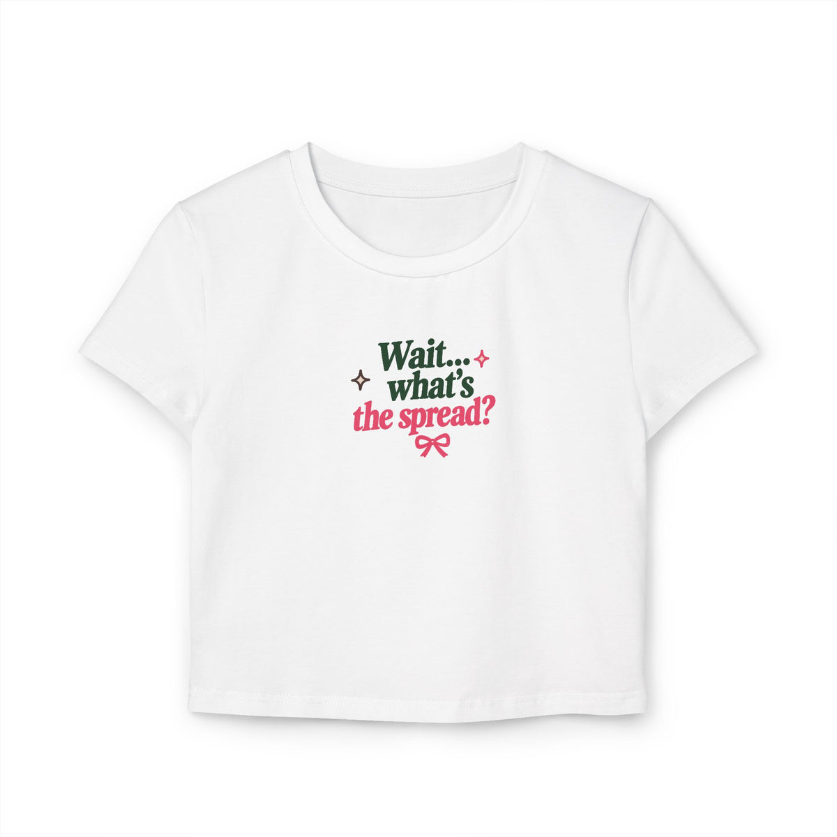 Women's Baby Tee — "Wait... what's the spread?" Fi's Playbook Football Tee