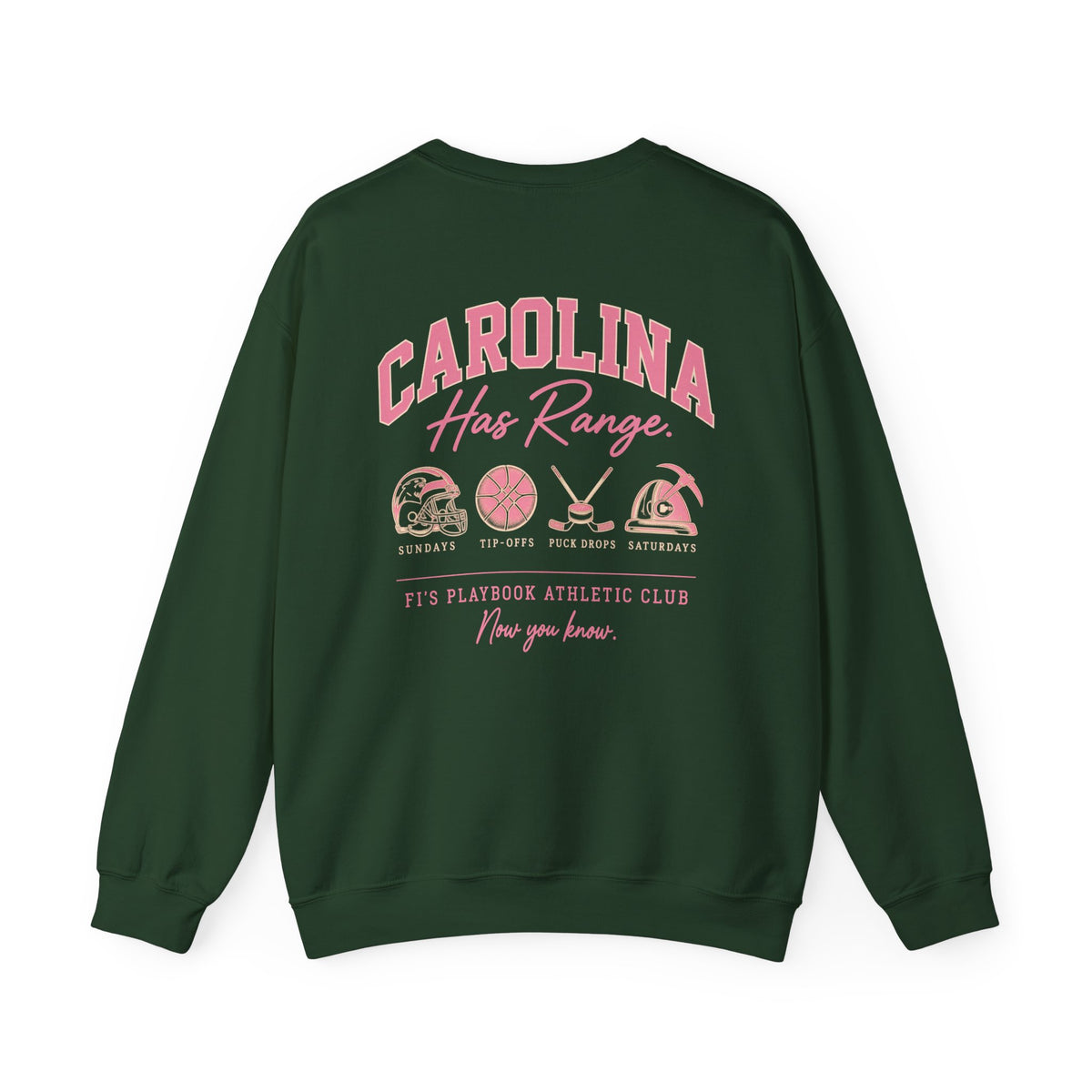 Carolina Has Range Crewneck Sweatshirt — Vintage Athletic Graphic
