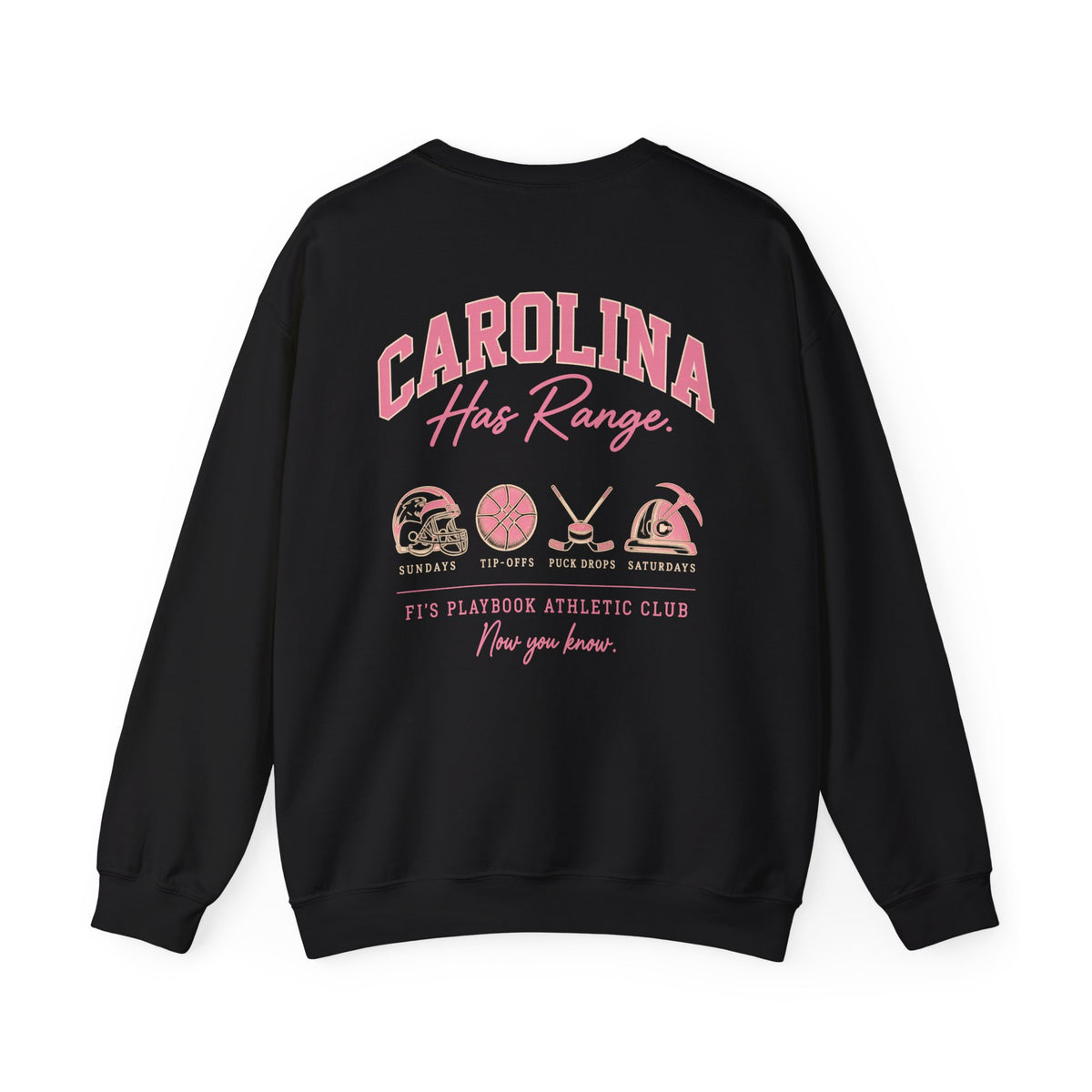 Carolina Has Range Crewneck Sweatshirt — Vintage Athletic Graphic