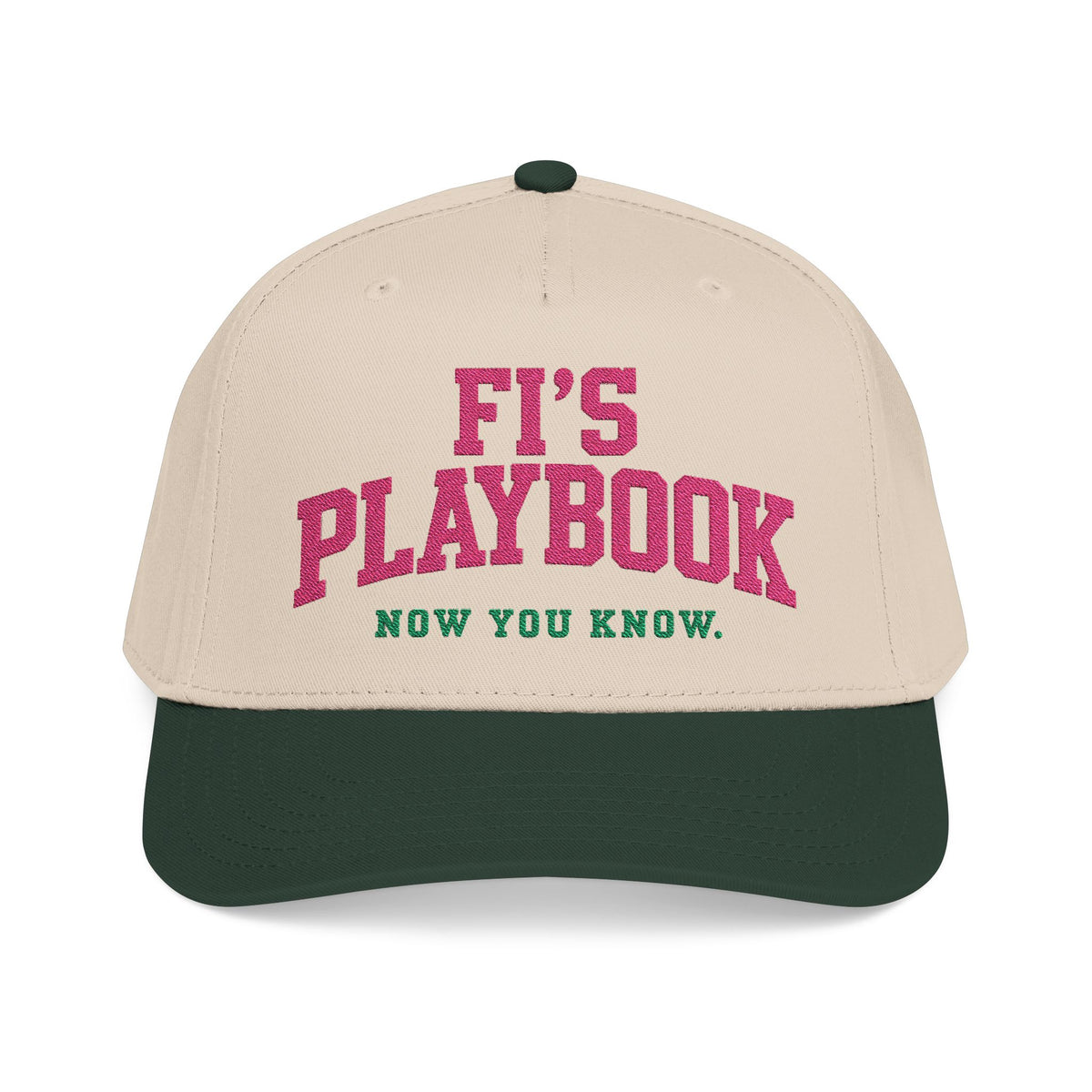 Baseball Cap — "Fi's Playbook" Embroidered Cap (Now You Know)