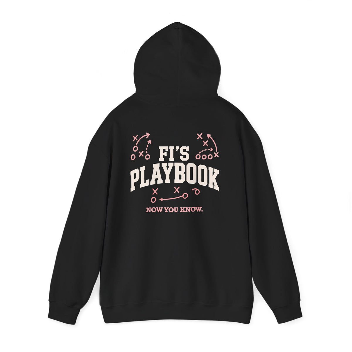 Playbook Hoodie – “Fi’s Playbook: Now You Know.” Football Strategy Pullover